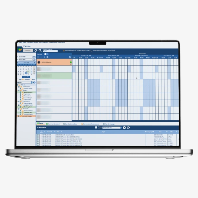 Gestion plannings et ressources