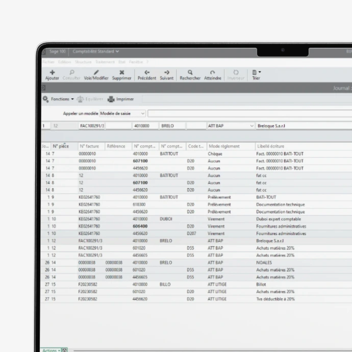 Gestion comptable Sage