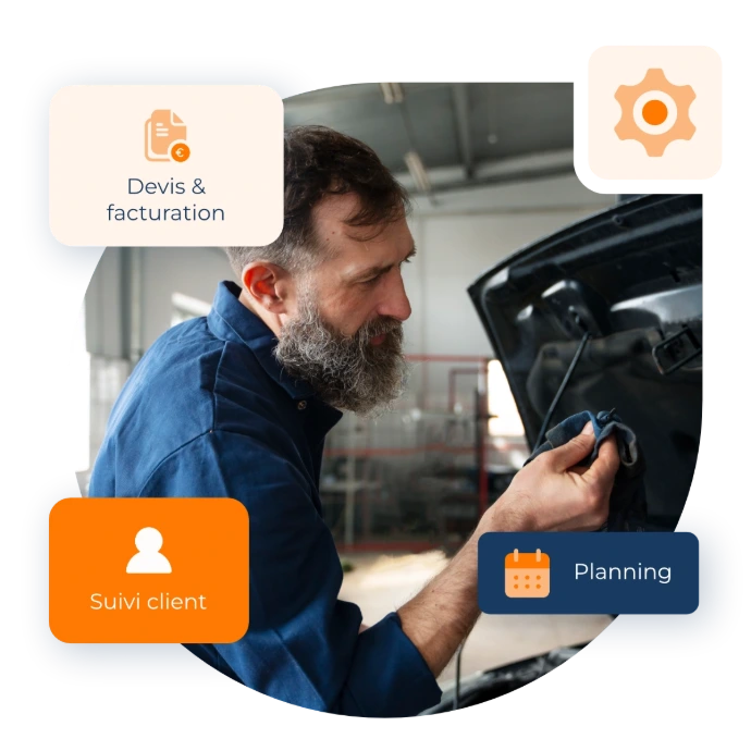 garagiste travaillant sur une voiture